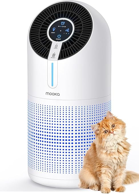 MOOKA Air Purifiers for Home Large Room up to 1095ft², H13 HEPA Filter Air Cleaner for Pets Bedr... | Amazon (US)