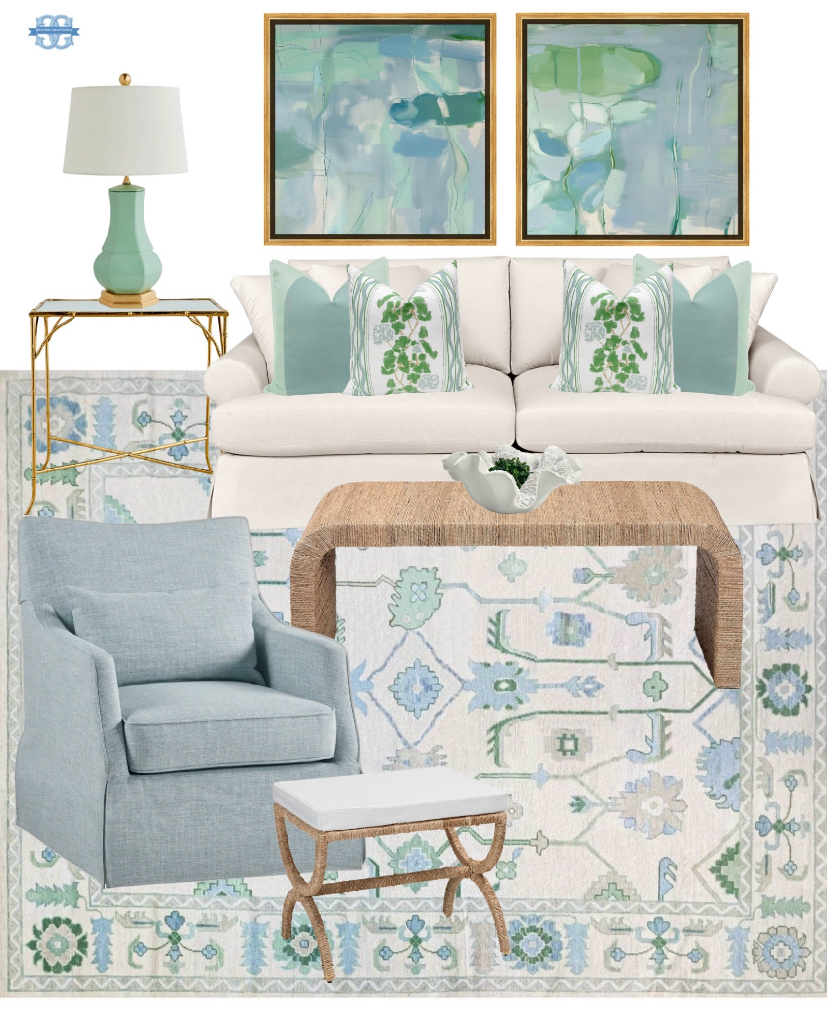 Blue and Green Living Room inspo!🩵💚

Home decor, Grandmillennial, Oushak, Rattan, Sofa, Swivel Chair, Slipcovered, Coffee Tablee

#LTKHome