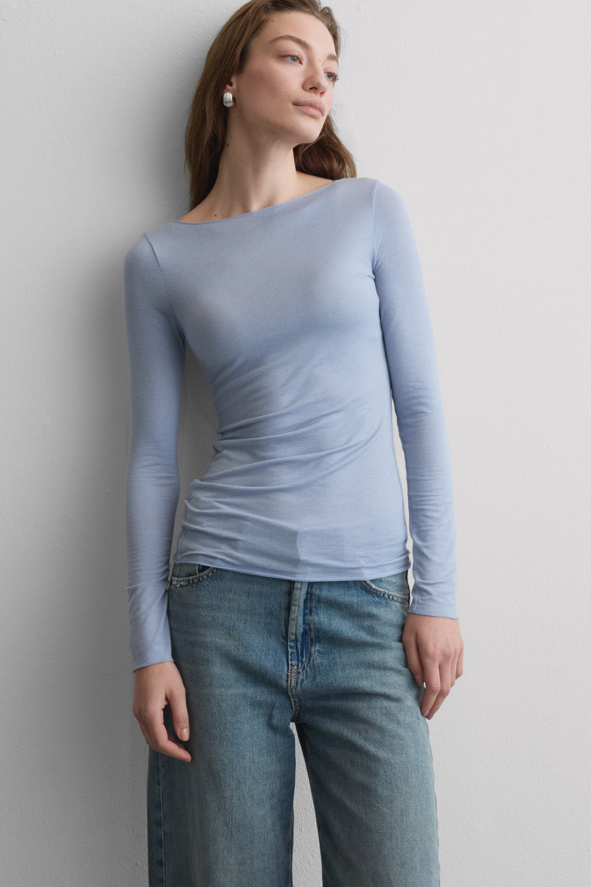 Sheer Cashmere Boat Neck Shirt | Intimissimi | Intimissimi (US)