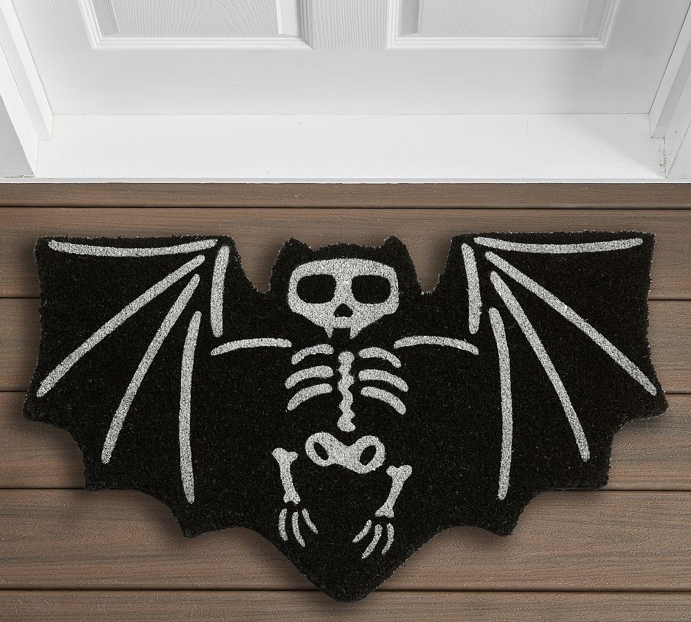 Skeleton Bat Shaped Doormat | Pottery Barn (US)