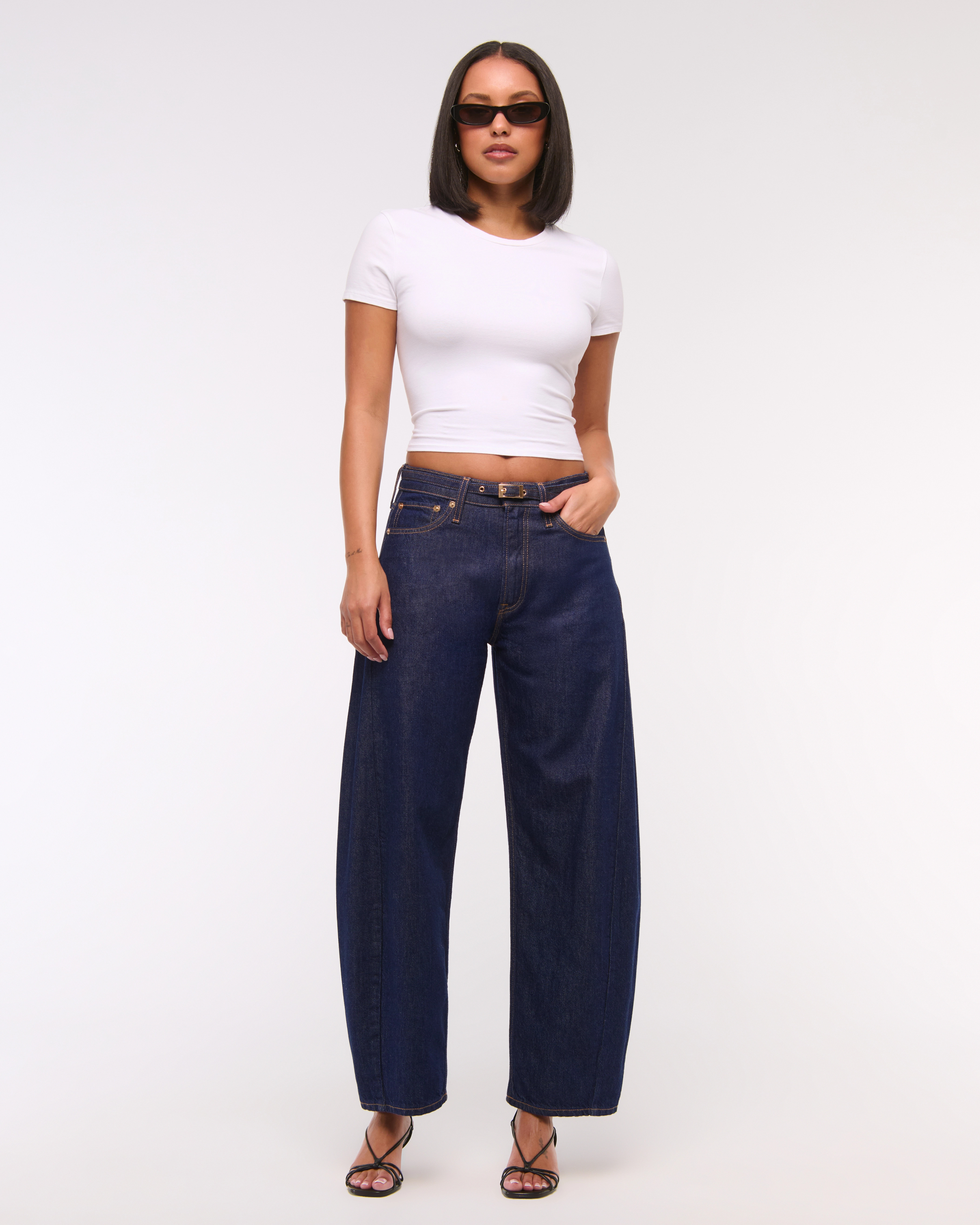 Mid Rise Barrel Jean | Abercrombie & Fitch (US)