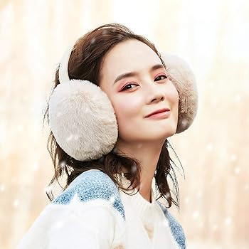LCXSHYE Winter Ear muffs Faux Fur Warm Earmuffs Cute Foldable Outdoor Ear Warmers For Women Girls | Amazon (US)