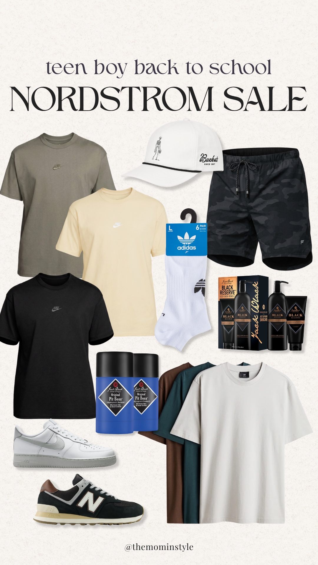 Back to school shopping for teen boys can be tricky, but these are the pieces they'll actually wear. The Nordstrom Anniversary Sale is a great time to stock up on everyday tees, sneakers, shorts, socks, and grooming essentials before the season starts.

Teen boy style, Back to school outfits, Nordstrom Anniversary Sale, Teen boy essentials, Nike tees, New Balance sneakers, Nike Air Force 1, Everyday basics, Back to school shopping, Boys fashion, Teen wardrobe, TheMomInStyle 

 #LTKootd #LTKSaleAlert #LTKMens
