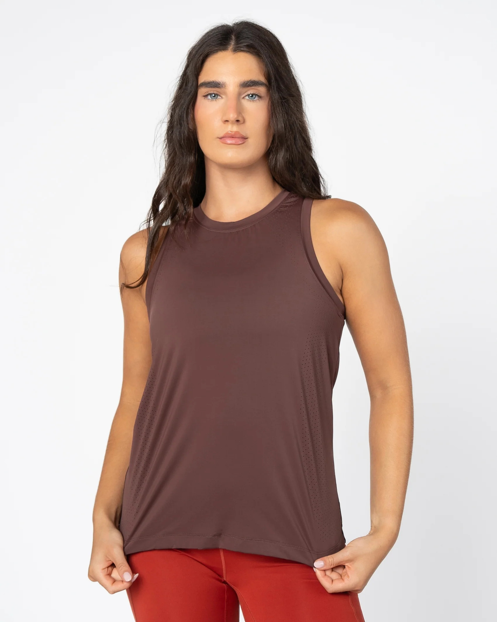 Laser Cut Tank - Fossil | Senita Athletics