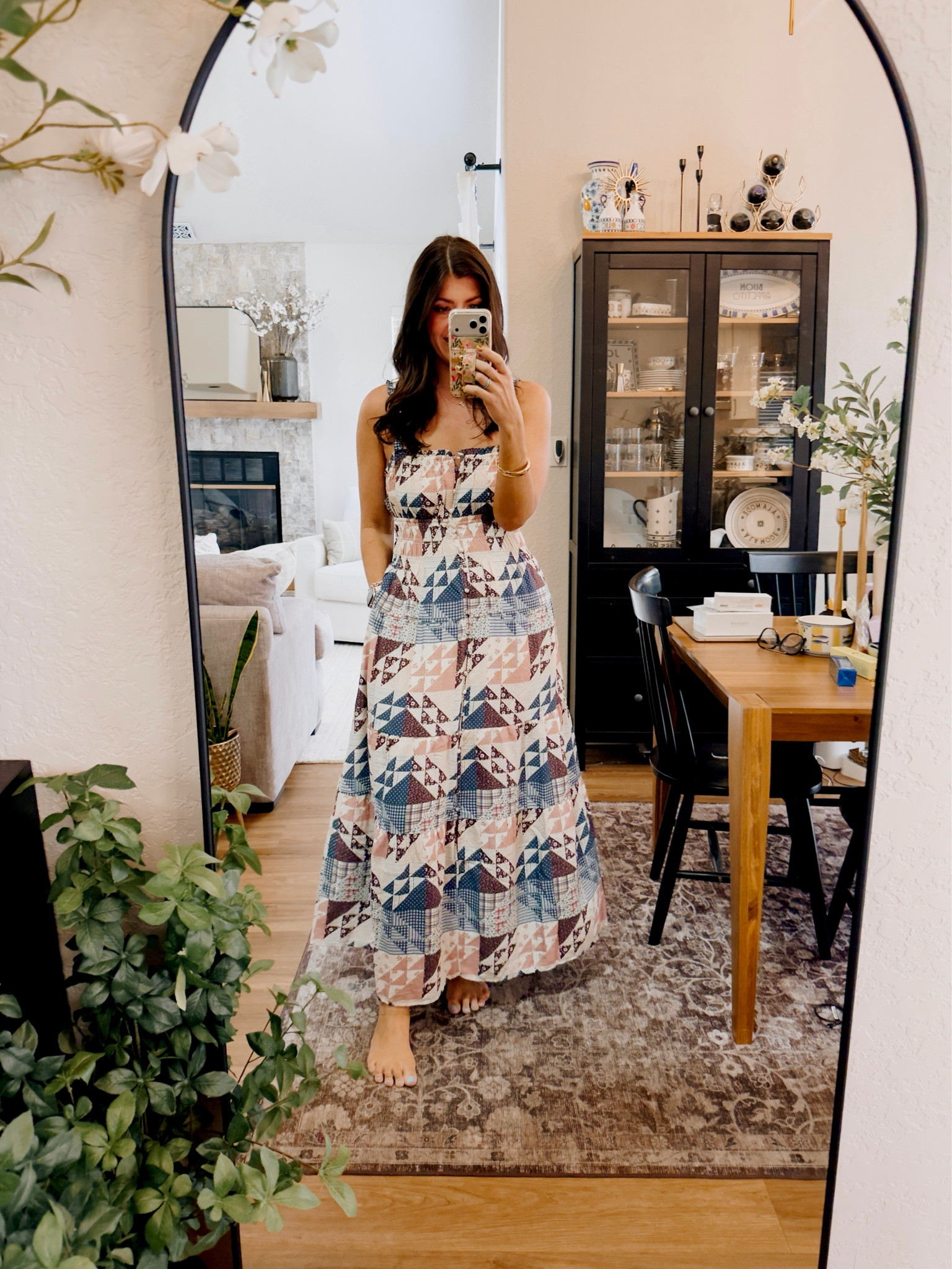 Order arrived!  I sized down one to a small tall in this maxi. It runs a big! 
Code DENIMAF

#LTKSaleAlert #LTKMidsize #LTKTall