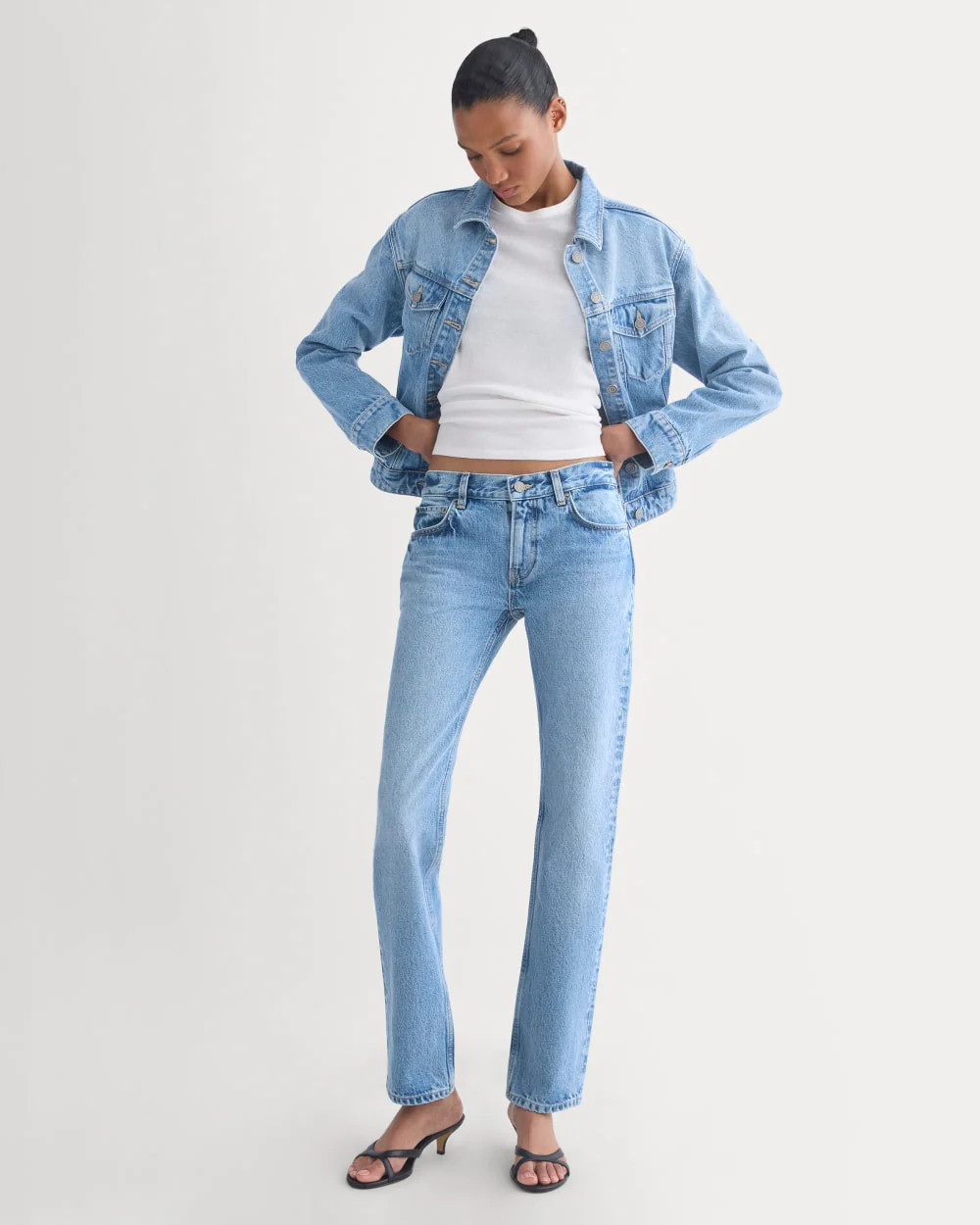 Everlane x Elena Bonvicini Highland Low-Rise Cigarette Jean In Crystal Cove Indigo, Size 29 | Everlane