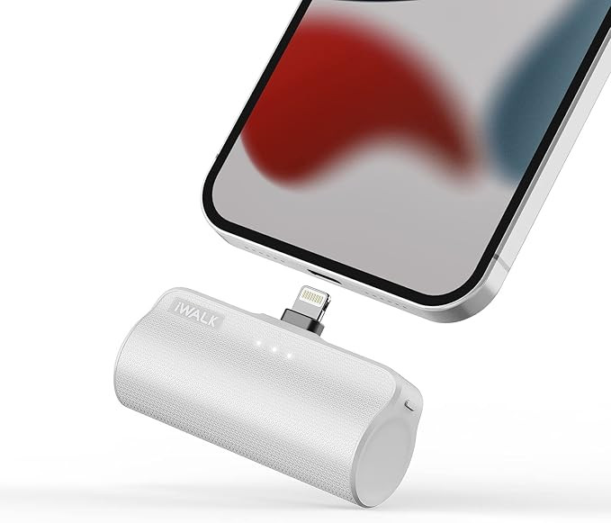 iWALK Mini Portable Charger for iPhone with Built in Cable, 3350mAh Ultra-Compact Power Bank Smal... | Amazon (US)