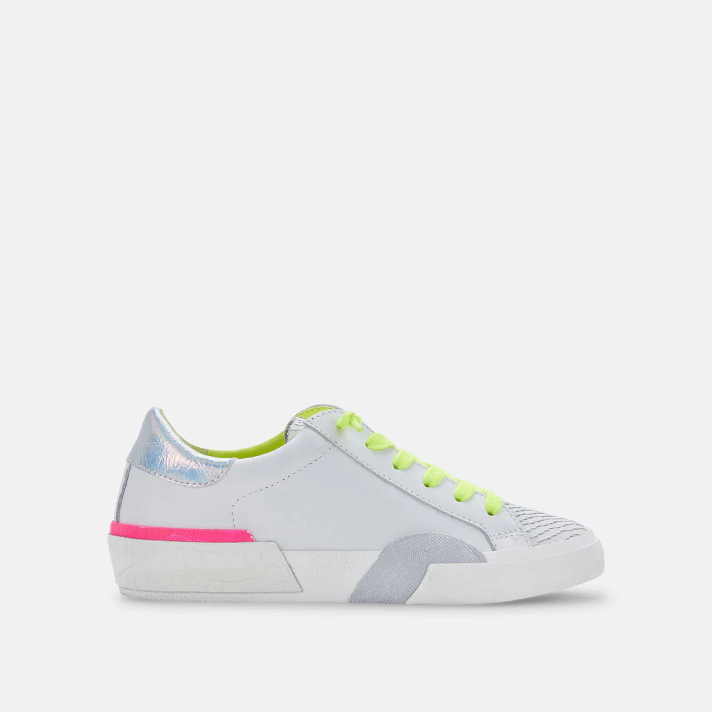 ZINA SNEAKERS NEON MULTI LEATHER | DolceVita.com