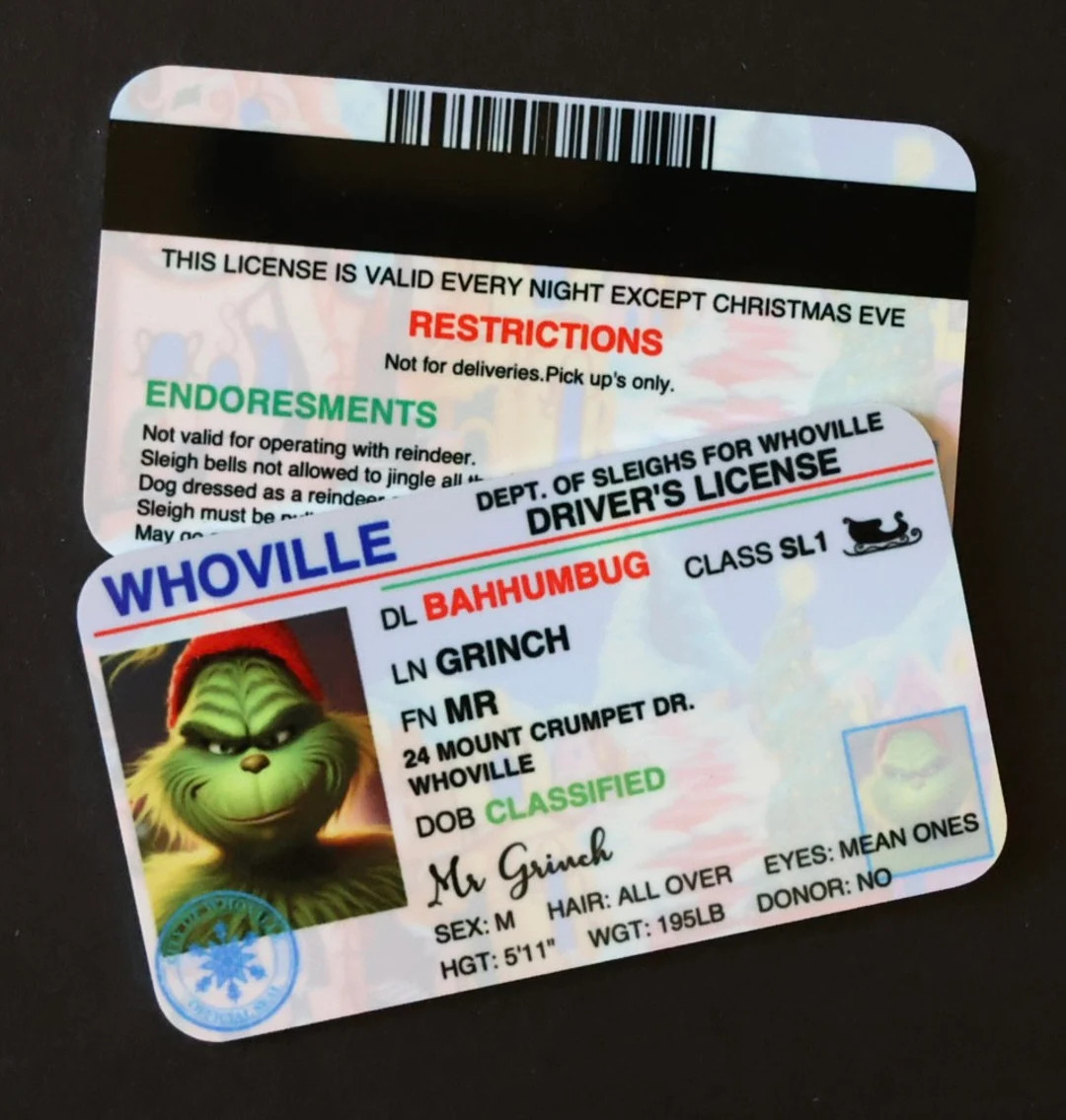 The Grinch's Drivers License - Etsy | Etsy (US)
