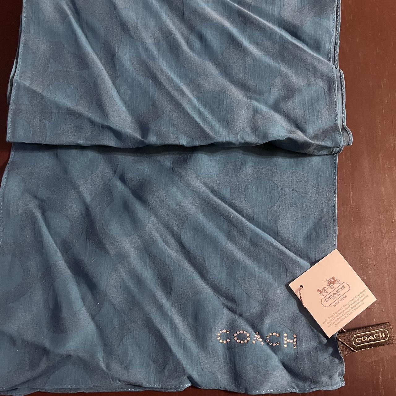 Coach Women's Scarf - Blue | Depop US