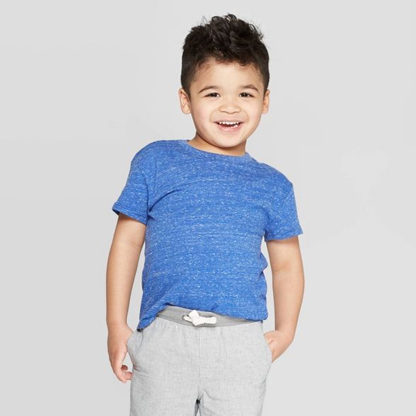 Toddler Boys' Specialty Jersey Drop Shoulder T-Shirt - Cat & Jack™ Blue | Target