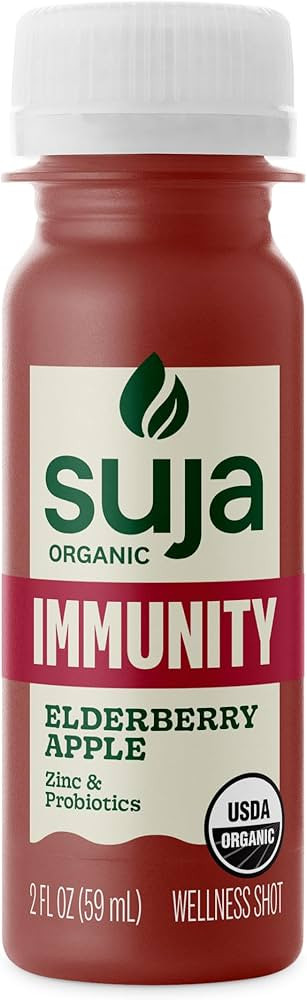 Suja Organic Immunity Elderberry Shot with Elderberry, Turmeric, & Ginger, Immunity Support, Func... | Amazon (US)