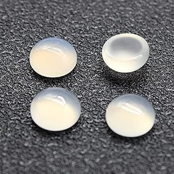 10 Pcs/lot 4 6 8 10 12 14 Mm Round Flatback Cabochons Beads Natural Stone Agate Cabochon Base Beads for DIY Jewelry Making - (Color: White Agate/Item Diameter: 6mm) | Amazon (US)