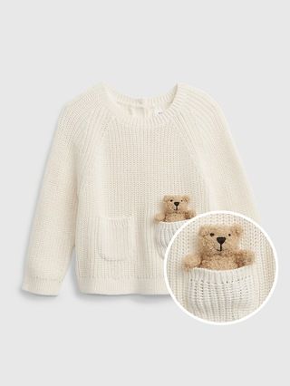 Baby Sweater with Pocket Brannan Bear | Gap (CA)