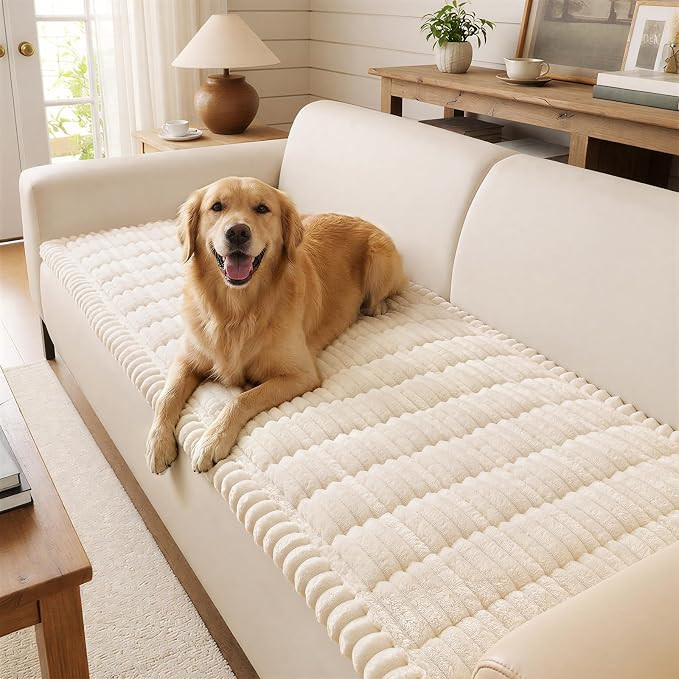 decorUhome Couch Cover for Dogs, Non Slip Fuzzy Thick Pet Sofa Protector | Pet Friendly, Soft Plu... | Amazon (US)