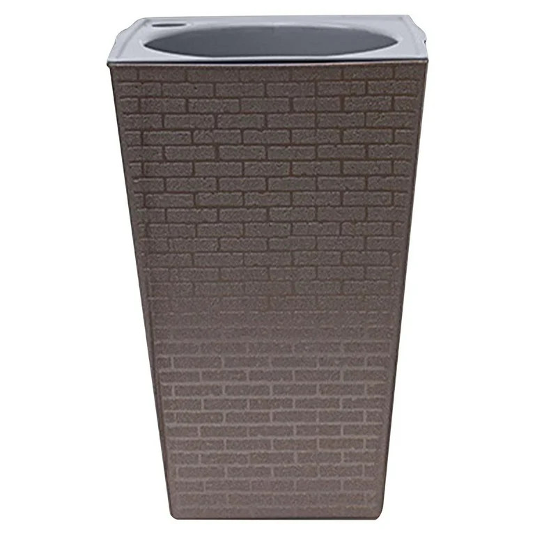 Hvmvliv Flower Pot Large Tall Self-Watering Planter with Drainage Holes - Modern Brick-Textured I... | Walmart (US)