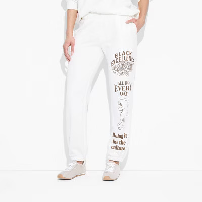 Women's Excellence Graphic Joggers - Off-White | Target
