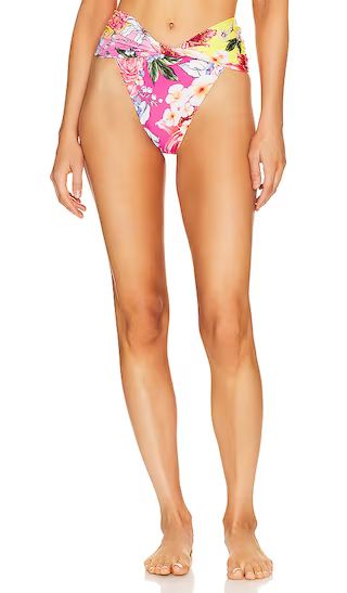 x REVOLVE Lily High Waist Bikini Bottom in Pink Multi | Revolve Clothing (Global)