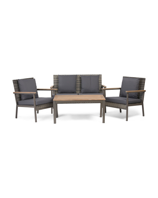 4pc Evelyn All Weather Outdoor Furniture Set | TJ Maxx