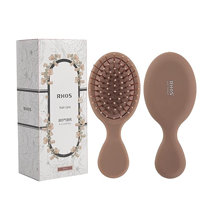 RHOS Mini Travel Hair Brush for Women/Men/Kids - Pocket Detangler Brush for Wet and Dry Hair - Tr... | Amazon (US)