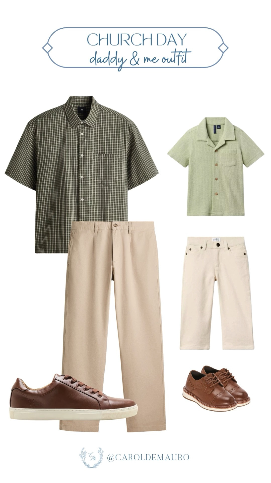 The daddy and me matching moment in green and khaki is so clean and so sweet. I would dress my boys in this on a Sunday!

matching outfits, church outfit, boys outfit, daddy and son, family ootd, sundays best

#LTKootd #LTKKids #LTKMens