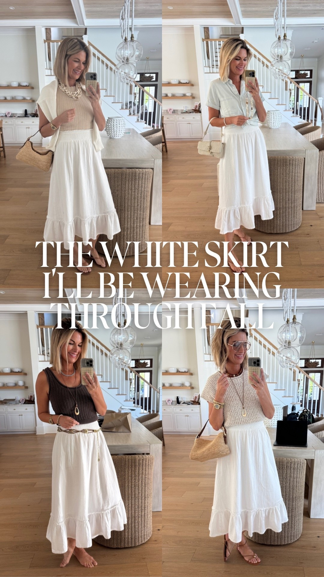 Skirt season isn’t over. I’ll be wearing this one with boots soon. Wearing small in the skirt.

#LTKmomlife #LTKTall #LTKootd