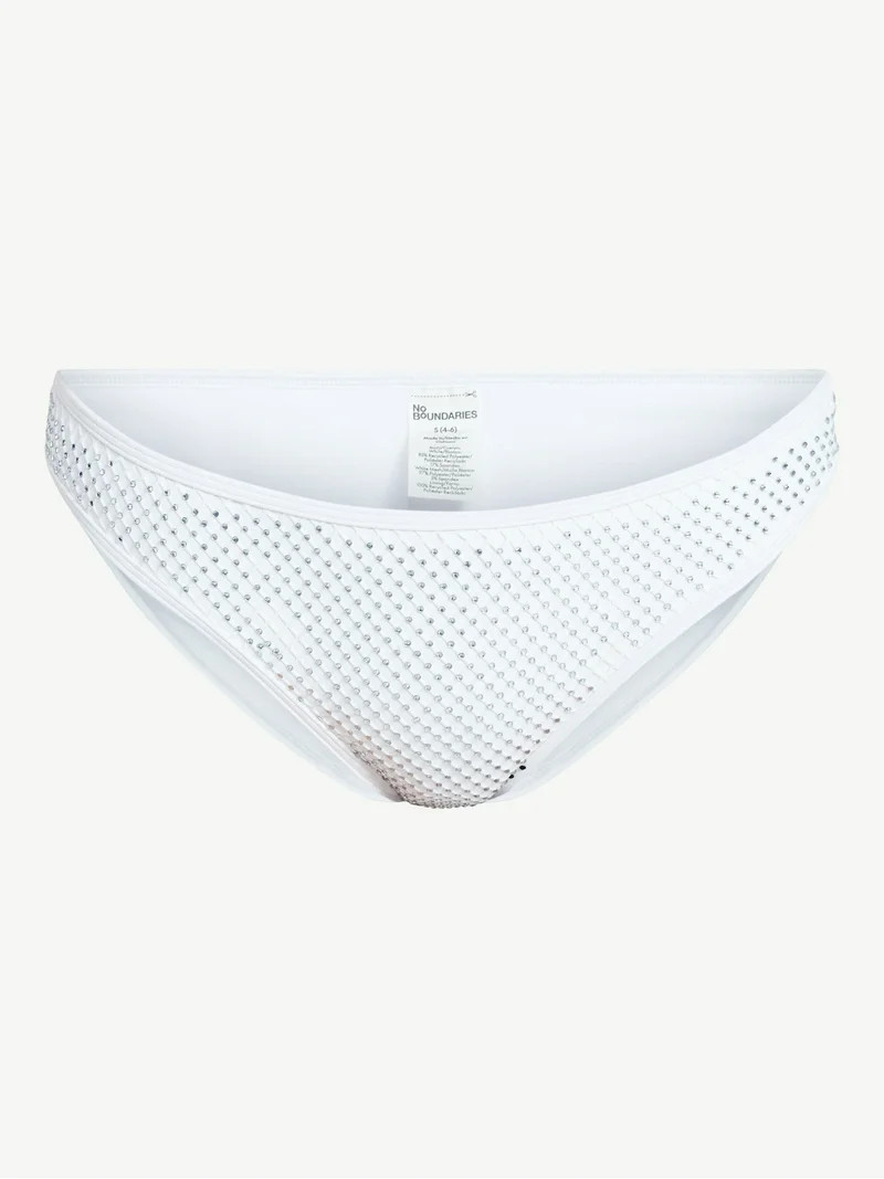 No Boundaries Faux Rhinestone Bikini Bottoms, Women’s XXS-XXL | Walmart (US)