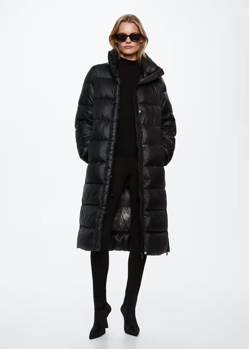 Quilted long coat -  Women | Mango USA | MANGO (US)