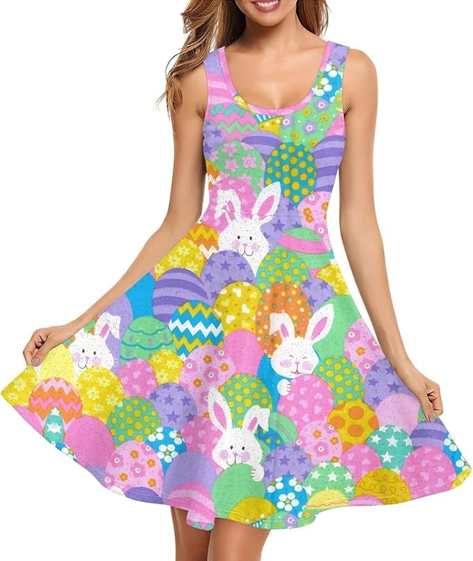 Gzzxiailg Womens Casual Summer Sundress Halter Mini Plus Size Sexy Casual Skims Dress Prom Birthd... | Amazon (US)