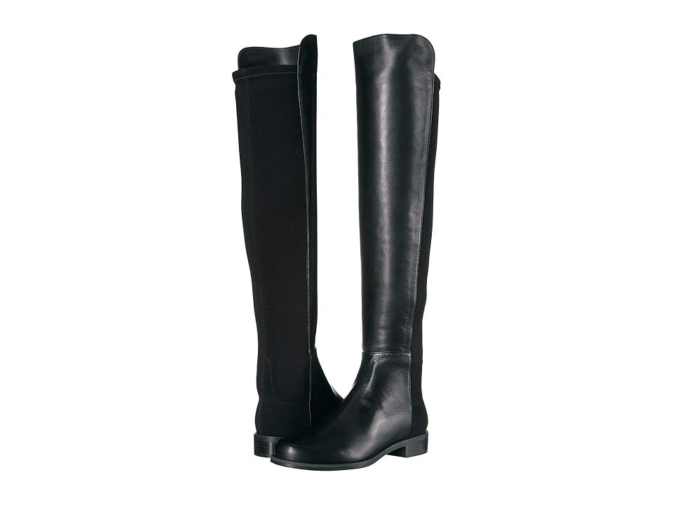 Stuart Weitzman The 5050 Boot Women's Pull-on Boots Black Nappa/Stretch Gabardine : 4.5 M | Zappos