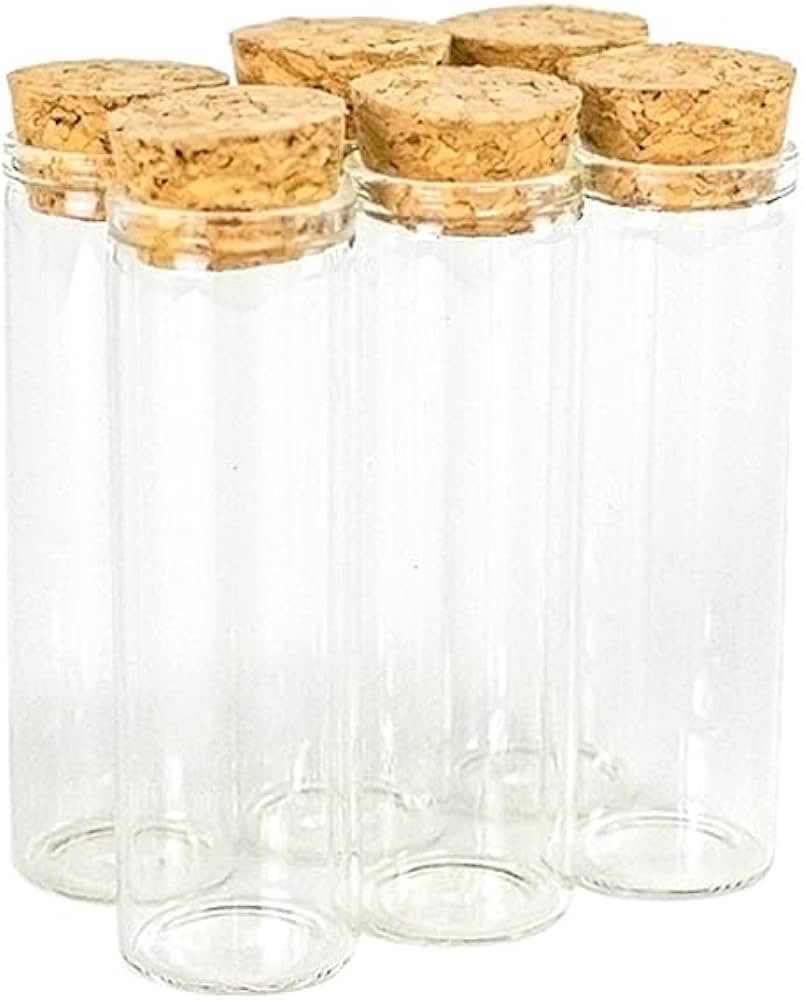 18ml Test Tube Glass Bottle with Cork Cute Clear Glass Bottle with Stopper for Wedding Holiday De... | Amazon (US)