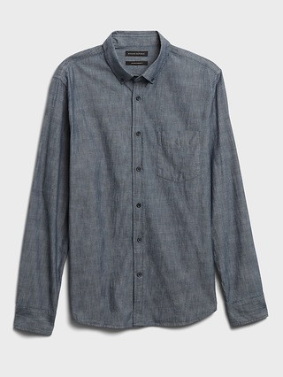 Untucked Standard-Fit Chambray Shirt | Banana Republic (US)
