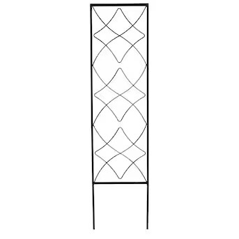 Style Selections 12-in W x 48-in H Black Steel Swirl Garden Trellis For Climbing Plants For Roses | Lowe's