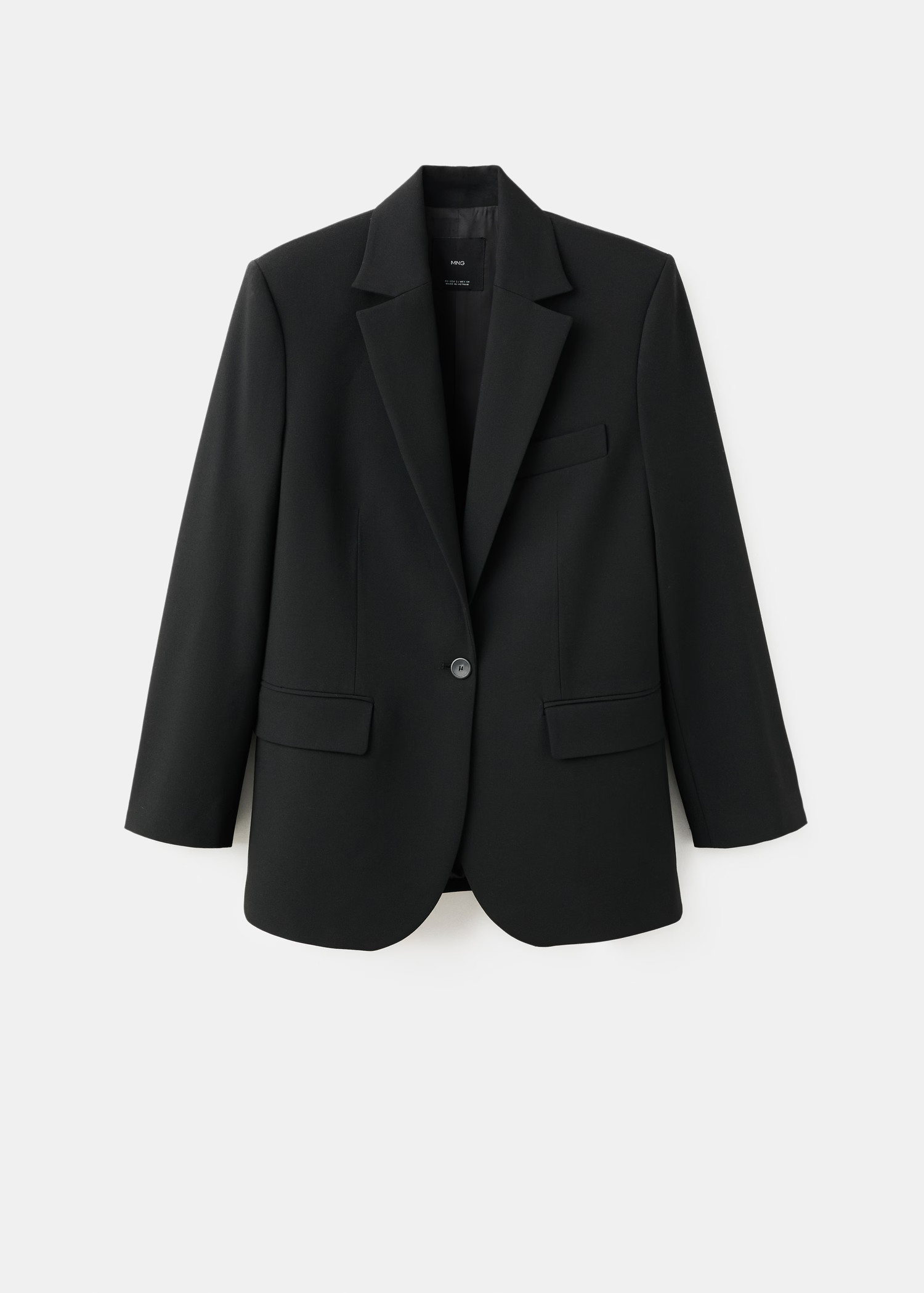 Straight suit jacket with lapel pockets | MANGO (UK)