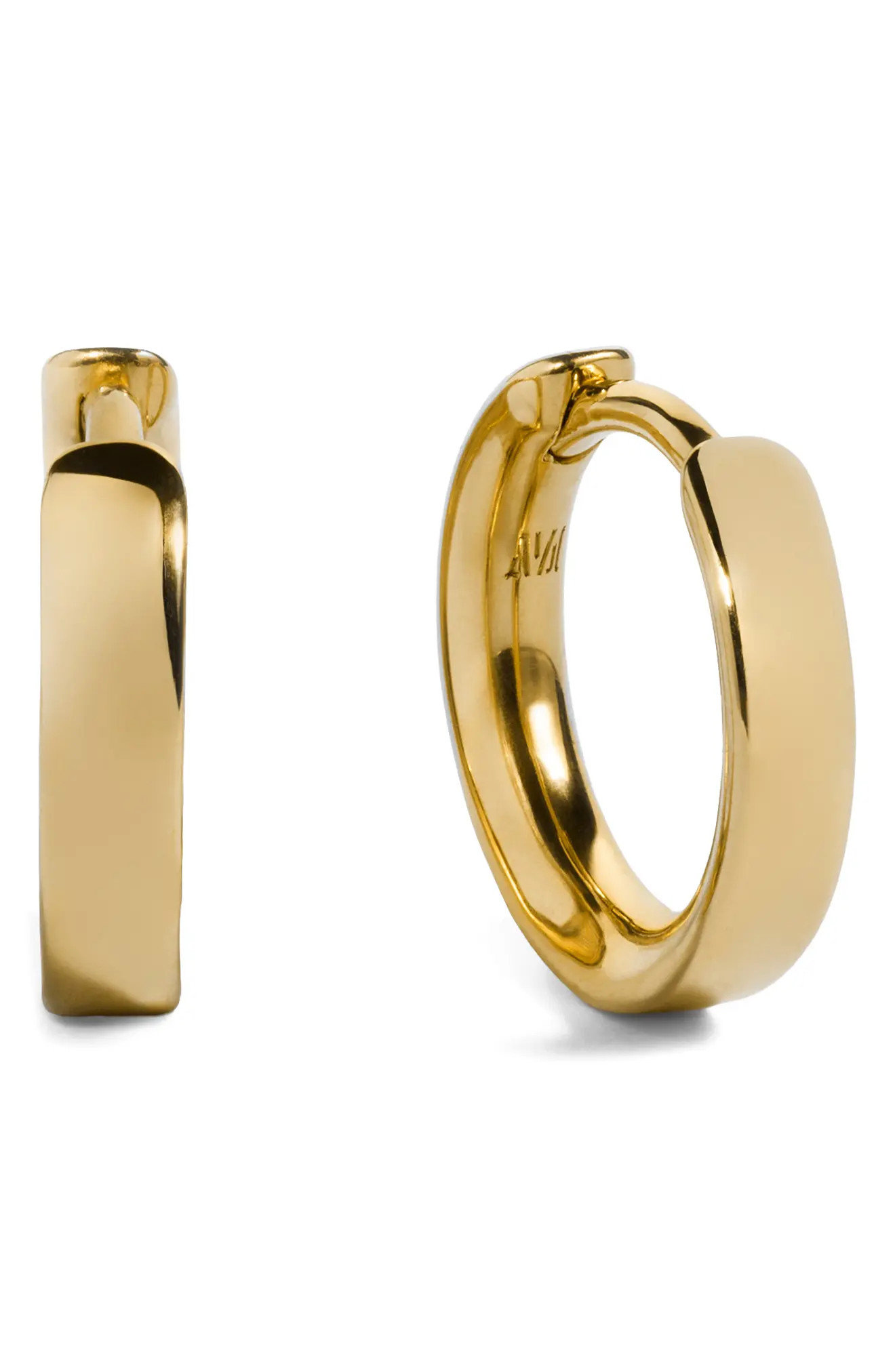 Monica Vinader Essential Huggie Hoop Earrings in 18K Gold Vermeil at Nordstrom | Nordstrom
