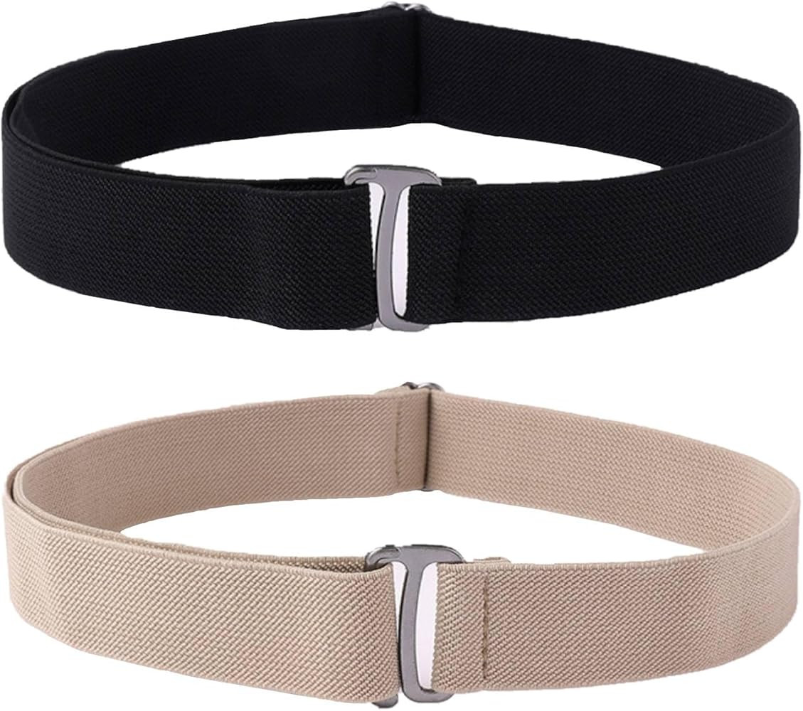 2PCS Bulky Sweater Tuck Band, Women Adjustable Elastic Belt, Women Belts Invisible Elastic Stretc... | Amazon (US)