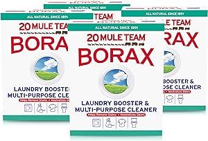 20 Mule Team All Natural Borax Detergent Booster & Multi-Purpose Household Cleaner, 65 Ounce, 4 C... | Amazon (US)