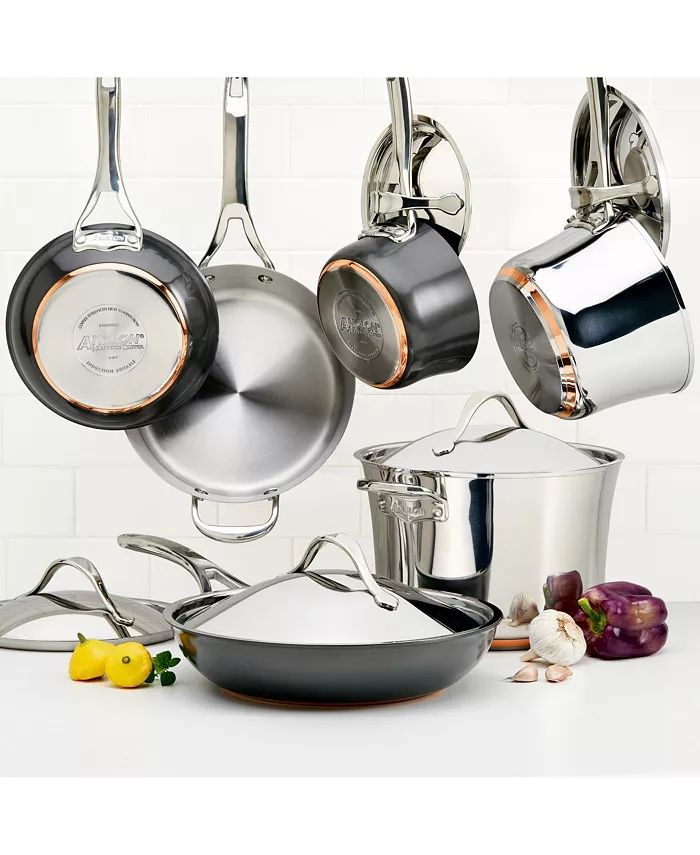 Nouvelle Copper Mixed Metals 11-Pc Cookware Set | Macys (US)