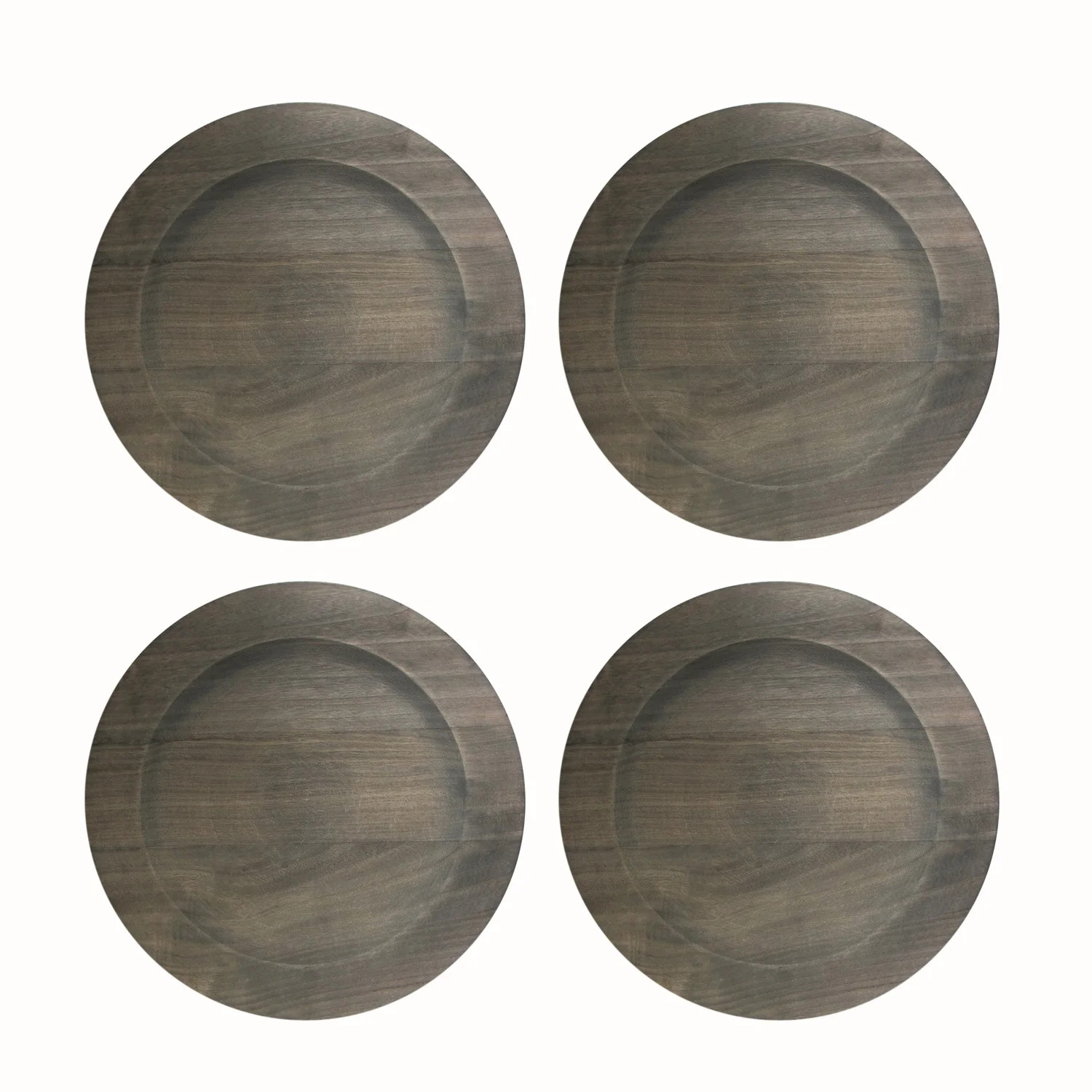 Better Homes & Gardens Faux Wood Chargers, Set of 4 | Walmart (US)