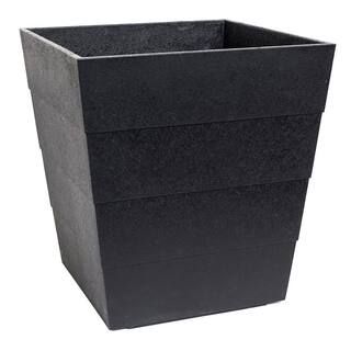 Tierra Verde Lineata 11.75 in. x 13 in. Slate Rubber Self-Watering Planter-MT5100206CM - The Home... | The Home Depot