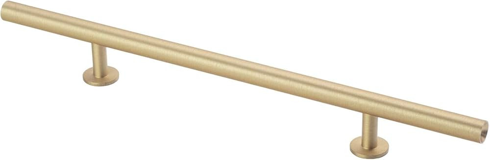 Lew's Hardware [31-114 Solid Brass Cabinet Pull Handle - Round Bar Series - Brushed Brass - (10-1... | Amazon (US)