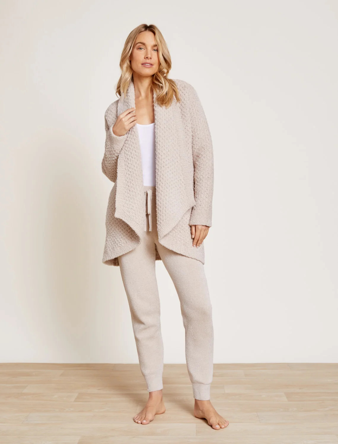 CozyChic® Honeycomb Shawl Cardigan | Barefoot Dreams
