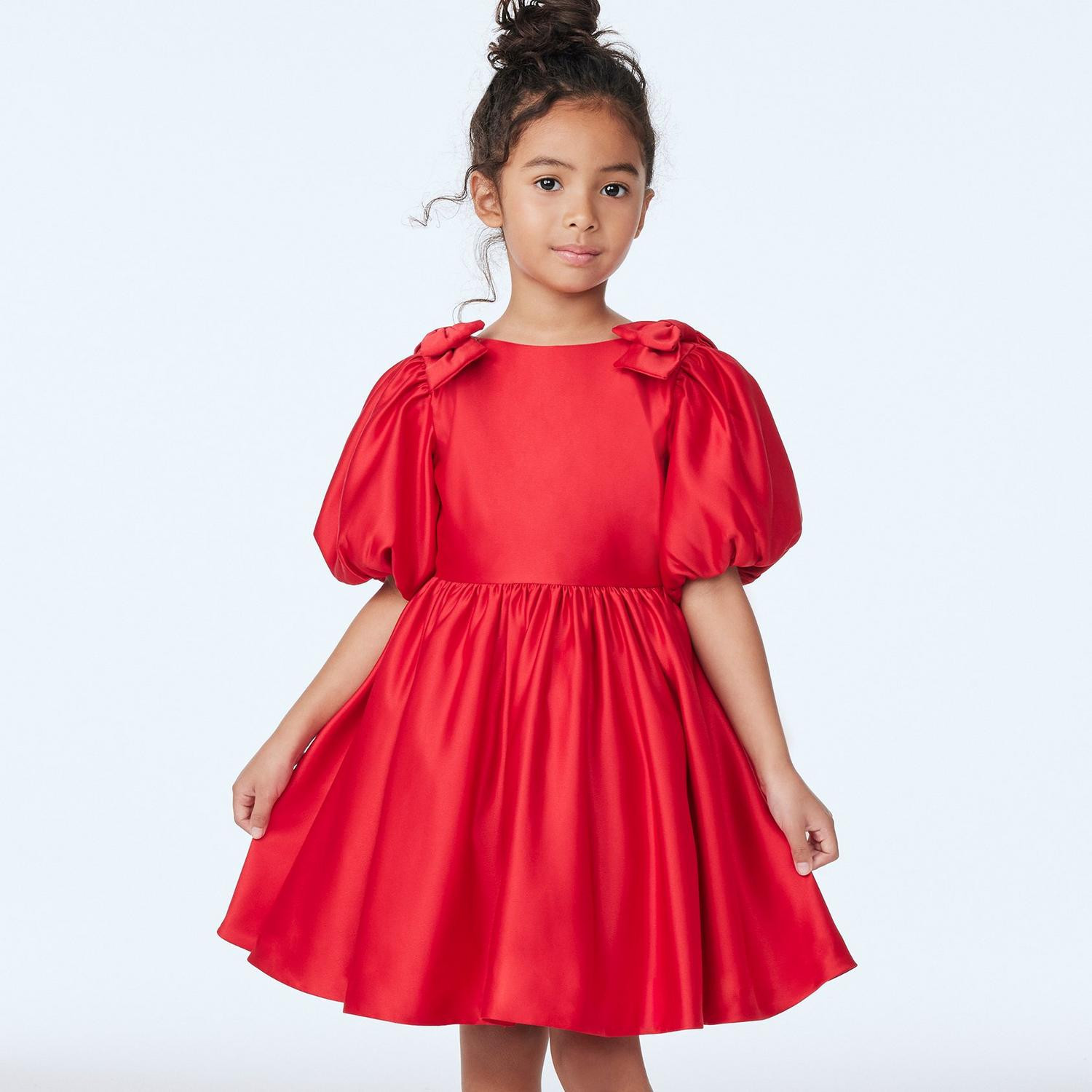 The Satin Holiday Dress | Girls Bow Dress | Girls Dresses | Girls Fashion | Girls Outfits #LTKkids | Janie and Jack