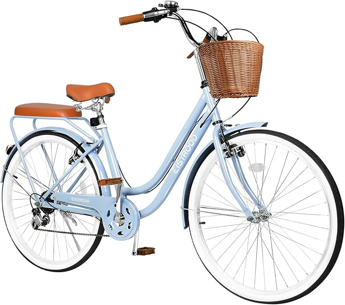 26 Inch Beach Cruiser Bike for Women, Hybrid Womens Bike with 7 Speed, Adjustable Seat, Lightweig... | Amazon (US)