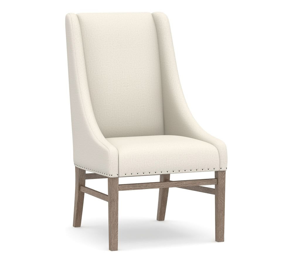 Milan Slope Upholstered Dining Armchair | Pottery Barn (US)