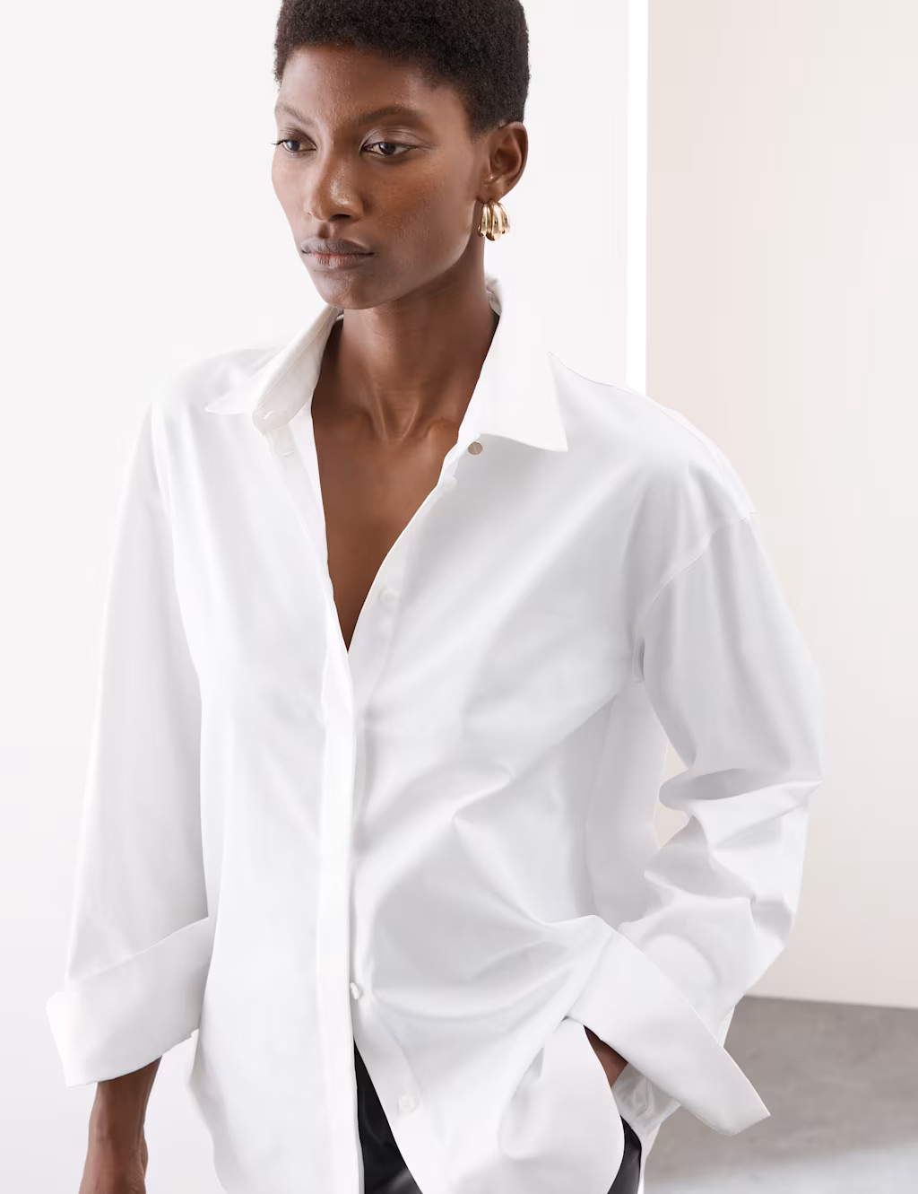 Pure Cotton Collared Relaxed Shirt | Marks & Spencer (UK)