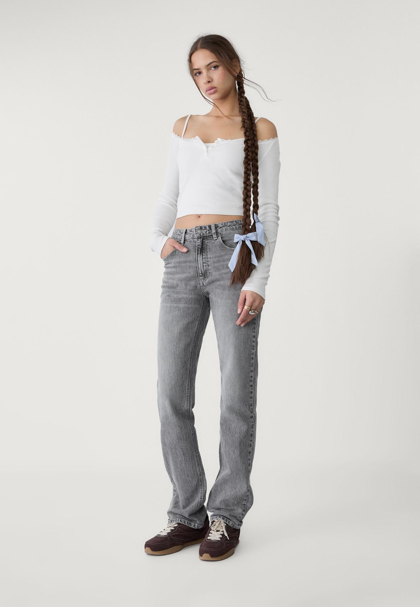 Comfort straight jeans met normale taille | Stradivarius (NL)