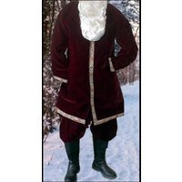 Old World Santa Suit Wine Super Soft Velvet Claus Jacket Coat Renaissance Historical | Etsy (US)