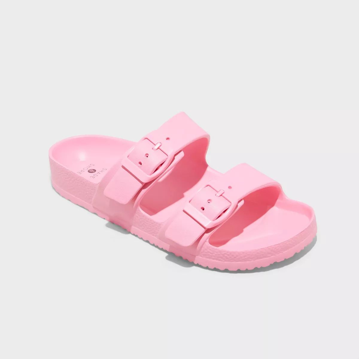 Women's Neida EVA Two Band Footbed Slide Sandals - Shade & Shore™ Vibrant Pink 7 | Target