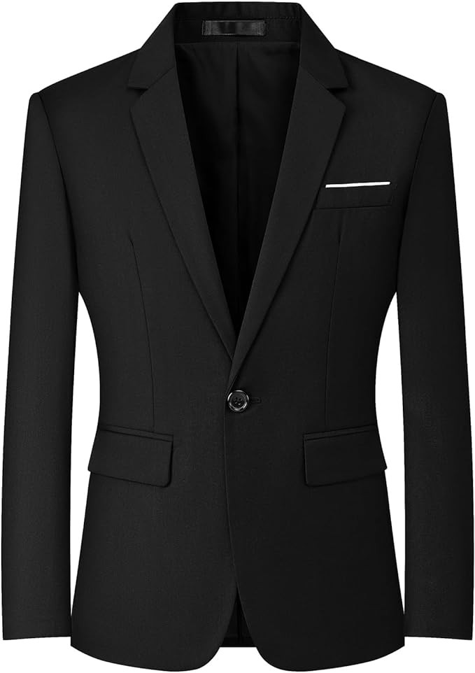 Mylldey Men's Blazers Slim Fit Business Casual Suit Men Sport Coat One Button Travel Blazer Light... | Amazon (US)
